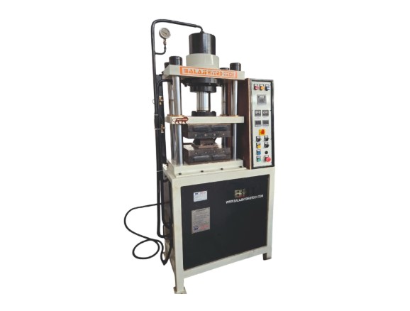 Hot Molding Type Hydraulic Press | Heated Platen System 50-500 Ton for Vulcanization, Thermoset Molding & Insulation Sheet Manufacturing Applications.